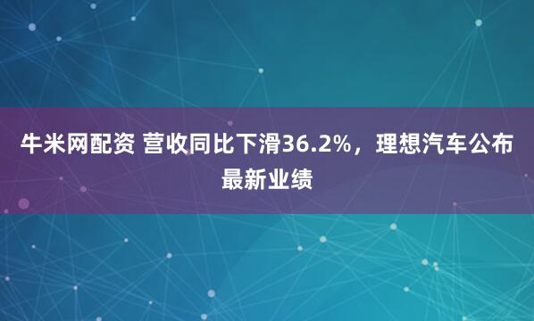 牛米网配资 营收同比下滑36.2%，理想汽车公布最新业绩