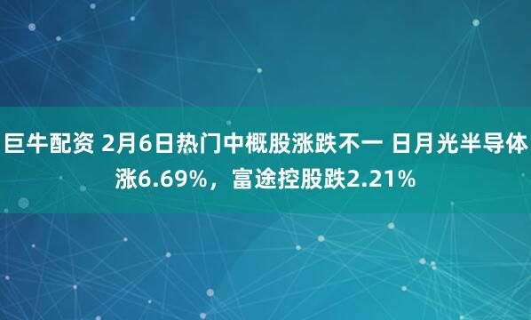 巨牛配资 2月6日热门中概股涨跌不一 日月光半导体涨6.69%，富途控股跌2.21%